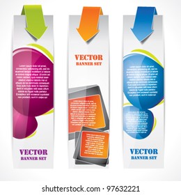 Speech bubble vertical banner set