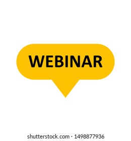 Speech bubble webinar icon – stock vector