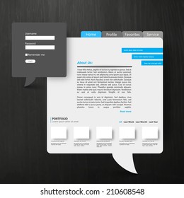 Speech Bubble Website template 