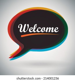 Speech Bubble - Welcome 