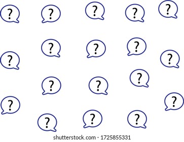 Burbuja de voz y los iconos de la línea de símbolos. Vector de fondo  