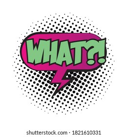 Sprachblase mit dem Wort Pop-Art füllen Stil Vektorgrafik-Design