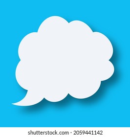 Color blanco de burbuja de voz para chat, comunicación, mensaje. Ilustración vectorial 10 pasos