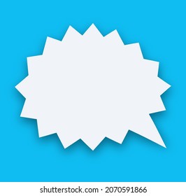 Speech bubble white color for chat, message, communication, banner, sign. Vector Illustration 10 eps