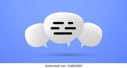 Speech bubble white icon illustration