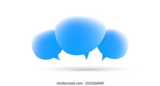 Speech bubble white icon illustration