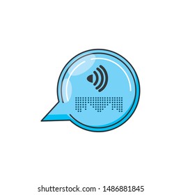 speech bubble with wifi connection