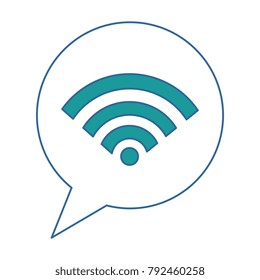 speech bubble with wifi signal