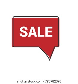 speech bubble witch text SALE