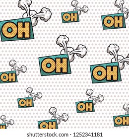 speech bubble with words comic pattern