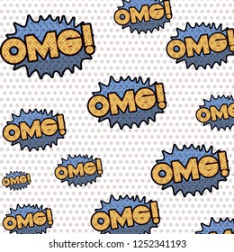 speech bubble with words comic pattern