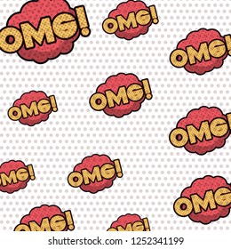 speech bubble with words comic pattern