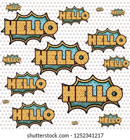 speech bubble with words comic pattern