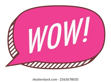 Speech bubble wow 3d style cloud talk