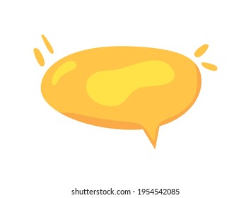 speech bubble yellow color icon