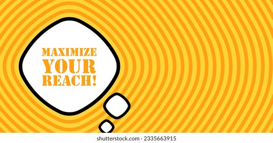Speech bubble with your Maximize beach text. Boom retro comic style. Pop art style. Vector line icon for Business