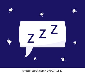 Balão de fala com zzz. Imagem do clipart