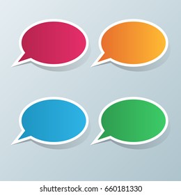 Speech bubblea icon. Dialog box info. Abstract infographic.