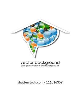 Speech bubble-house vector background