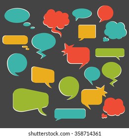 Speech bubbles.