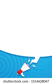 Speech bubbles announced by megaphone, illustration.