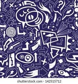 speech bubbles and arrows - seamless vector pattern