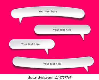 Speech bubbles banner set. Price tags, sticker. Vector illustration.