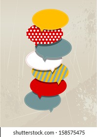 Speech bubbles banner. Vector illustration.