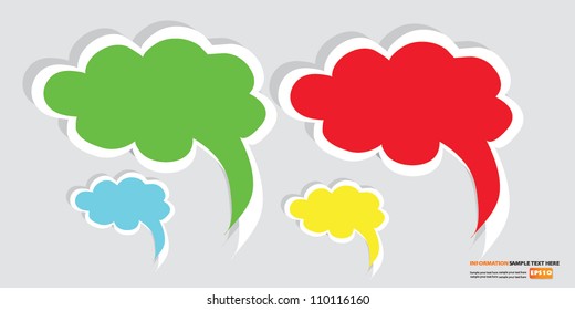 Speech bubbles blank,for text,Vector