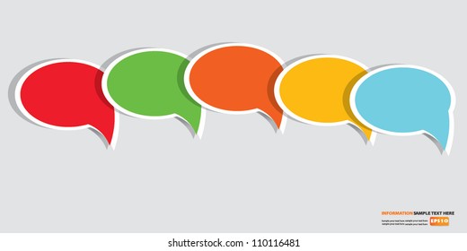 Speech bubbles blank,for text,Vector