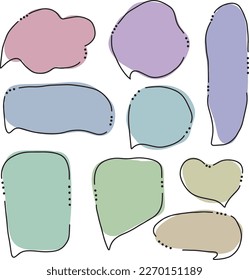Speech bubbles, Bubble comic speech set, great design for any purposes. Sticker design. vector illustration.