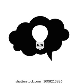 speech bubbles with bulb