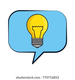 speech bubbles with bulb