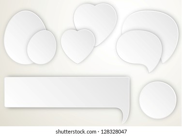 Speech Bubbles With Calligraphic banner