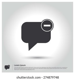 Speech bubbles with Cancel sign Icon