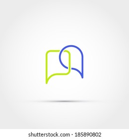 Speech bubbles, Chat icon