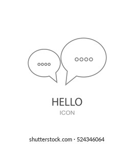 Speech bubbles chat icon. Flat design style.