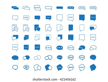 Speech bubbles, chat, instant messanger, communication icons