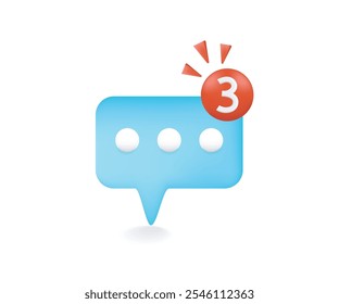 Símbolo de chat de burbujas de voz y concepto de chat de notificación