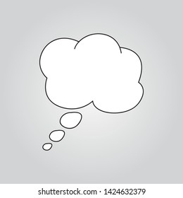 speech bubbles, clouds of flat style - Vector