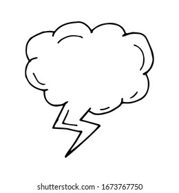Sprachblasen Wolken handgezeichnet Vektorillustration