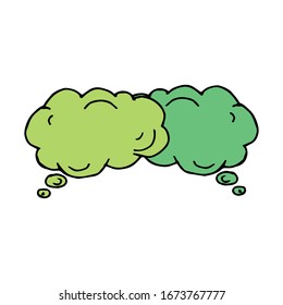 Speech bubbles clouds hand drawn illustration vector