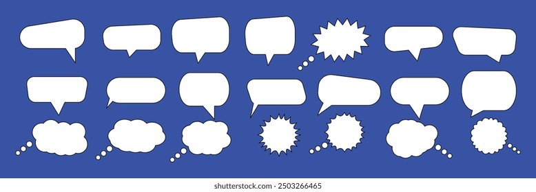 speech bubbles collection with copy space for text. Good for stickers, prints, cards, posters, planners, organizers, etc. EPS 10