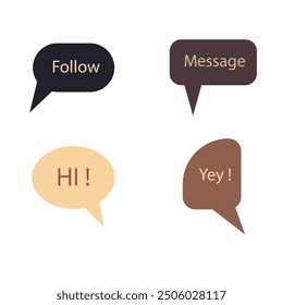 Speech bubbles collection for object