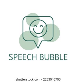 Speech bubbles color icon, logo style