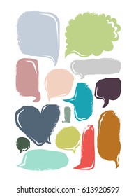 Speech bubbles colorful