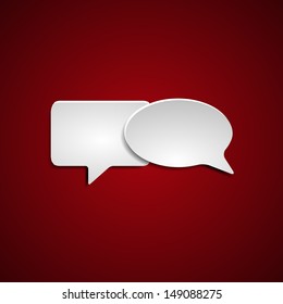 Speech bubbles with colorful background