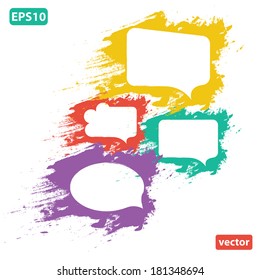 speech bubbles colorful collection set  isolated on white background. vector illustration. 