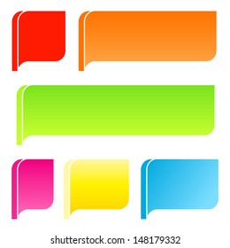 Speech bubbles colorful vector abstract set background