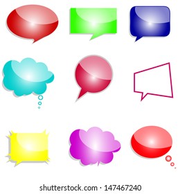 Speech Bubbles colorful vector design